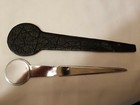 Vintage Vale Advertising Letter Opener W  Leather Holder 