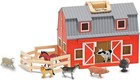 Melissa   Doug Fold And Go Wooden Barn With 7 Animal Play Figures New Ages 3 
