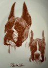 Boxer Show Dog Laurelwood Limited Edition 150 Plate 2009 Paula Zan Artist