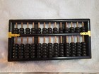 Antique Wooden Abacus  Lotus Flower Brand -  Black - Vintage From The 1920 s
