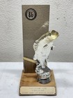 Vintage 60s 70s Mcm Wood Metal Fishing Trophy Trophies Lot Of 4 Perch Bass