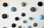 Card Of 33 Antique Victorian Glass Buttons