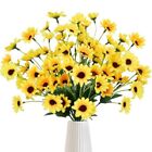 4 Pcs Artificial Sunflower Small Silk Flowers With 22 Fake Sunflowers Heads 