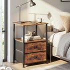 Nightstands Set Of 2  Night Stand With Charging Station