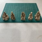 Polychrome Netsuke Type Vintage Statues Set Of 5