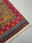 Antique Western Anatolian Rug Pillow Front  Handwoven Wool Mini Rug  16 1x25 2  