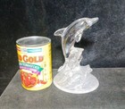 Cristal D   arques Vintage Dolphin Figurine Clear 24  Lead Crystal Statuette 6 25 