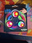 Led Tri Spinner Fidget Spinners Edc Figet Hand Desk Focus Toy Adhd -usa- Black