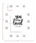 First Year Picture Mat With Verse    you Are Loved Little     On A White Mat  11      