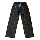 Adidas Men   s Mono Track Pants Sz M Trefoil A o p  Side Striped Black Ii8163 New