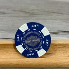Harley Davidson Blue white Poker Chip Golf Ball Marker coin Toledo Oh Ohio