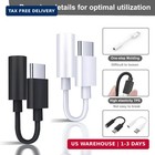 2 Pack Usb C To 3 5mm Headphone Jack Adapter  Hi-fi Dac Audio Converter With Mic