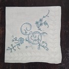 Vtg Exceptional Madeira Embroidered Cotton Linen Hankie Handkerchief Monogram E