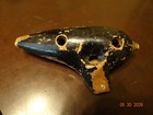 Vintage Vienna Austria Ocarina Clay Flute 5 5   Black With Antique Gold H Fiehn