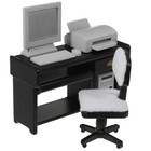  1 Set Miniature Computer Tiny House Furniture Mini House Office Desk Toy