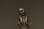 Vintage Spanish 916 Sterling Silver Musician Statue Drummer Player Figure