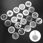 20pcs Round Gobos Kit For Optical Snoot - 66mm Metal Patterns For Spotlight Use