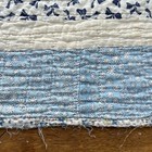 Antique Feed Sack Hand Sewn Hand Quilted Quilt 78 X 62  Patchwork Geometric