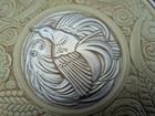 Vintage Smith Crafted Cookie Cake Metal Tin Embossed Bird Flowers Lid 8 X 3  Usa