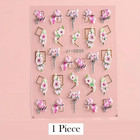 Embossed Spring Flower Nail Art Stickers - Self Adhesive Decals Cherry Blossom