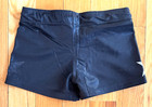 Men   s Pro Wrestling Biker Shorts Wet Black W  Silver Stars Sz S 30   32 Spandex