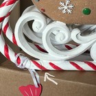 Peppermint Square Christmas Gingerbread Lace Sleigh Decor Viral Holiday