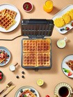 Belgian Waffle Maker 4 Slices  1200w Waffle Iron  Anti-overflow Waffle Iron