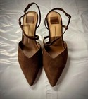 Dolce Vita Brown Suede Slingback Heels Pointed Toe Pumps Women s Us 6 New In Box