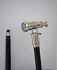 Vintage Telescope Handle  dollond London 1920  Spyglass Wooden Walking Stick