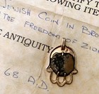 Real Judaism Historical Freedom Of Zion Coin Hamsa Pendant Bronze Antique