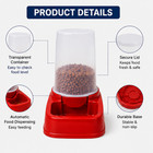 Cat Dog Self Feeder Food Water Dry Wet Dispenser Bowl Pet Food Container