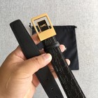 Black Ysl Saint Laurent Belt Authentic Women