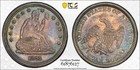 1861 Seated Liberty Quarter   Pcgs Au Details - Beautiful Toning