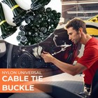 Universal Nylon Cable Tie Buckle Heavy Duty Self-locking Nylon Zip Ties Holder
