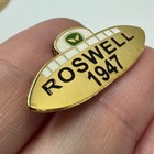 Vintage Roswell 1947 Ufo Flying Saucer New Mexico Enamel Lapel Pin