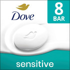 Dove Beauty Bar Soap Sensitive  8 Bars For Sensitive Skin  Fragrance Free And Hy
