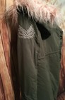 Bnci Ava Parka Coat Jacket Womens Khaki Green Pink Faux Fur Embellished Nwt