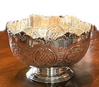 Vtg Wallace Ep Silver On Copper Ornate English Punch decorative Bowl 9 75 x 6 5 