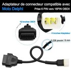 Delphi Motorcycle Obdii 6 Pin To 16 Pin Obd2 Diagnostic Adapter Compatible Wi   
