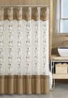 Vcny Daphne Embroidered Sheer   Taffeta Fabric Shower Curtain - Assorted Colors