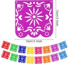 4 Pieces Day Of The Dead Banners  Colorful Mexican Papel Picado Banner Fiesta Pa