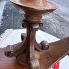 Vintage Mcm Hand Carved Wood Candelabra Holds 3 Candles Different Woods Ornate