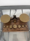 Vintage Postal Scale Wood Brass English