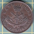 1854 Province Of Canada Half Penny Token Pc-5c1