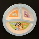 Disney Bluey Divided Plate And Airplane Spoon Blue And White Multicolor