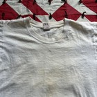 Vintage 1970s Blank White Fruit Of The Look T Shirt Mens As Is Distressed Flaws