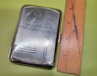 Vintage 1930s Chrome Engraved Cigarette Case - Germany
