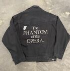 The Phantom Of The Opera Vintage 1988 Denim Black Jean Jacket Men   s Sz Medium
