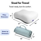Cushion Lab Travel Deep Sleep Pillow Compact Memory Foam Wellness Green Open Box