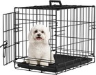 Dog Crate For Small Dogs 18 Inch Folding Metal Wire Pet Cage Single Door W di   